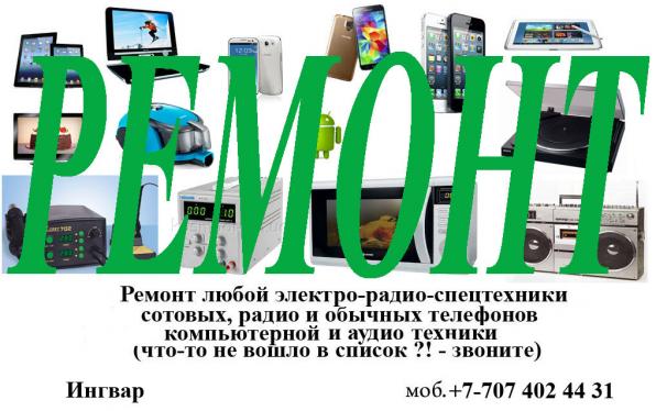 Ремонт бытовой, офисной, аудио и другой техники.